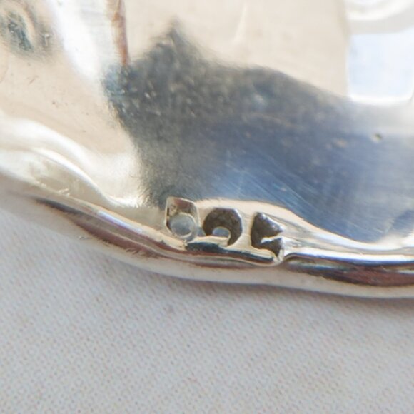 925 Sterling Wide Domed Band, Ripple Rim, Size 6.5 (15mm) - Picture 6 of 7